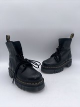 Dr. Martens Audrick 8-Eye Platform Lace Up Combat Boot Black Nappa Leather US 8 - £78.29 GBP