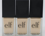 ELF Flawless Finish Foundation Oil-Free Satin Finish 84379 LILY Lot of 3... - $14.73