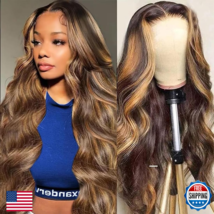 Aolisox Ginger Wig Human Hair 13X4 Body Wave Ginger Orange Lace Frontal ... - $175.23