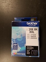 Brother LC20E Bk Xxl Super High-Yield Ink Black Original Oem Exp: 11/2022 New - $14.84