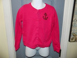 Vineyard Vines Pink Solid Cardigan W/ Anchor Size 3T/4T Girl&#39;s EUC READ ... - £31.17 GBP