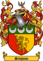 Simpson Family Crest / Coat of Arms JPG and PDF - Instant Download - £2.26 GBP