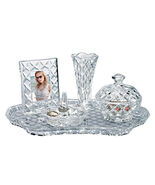 Shannon Crystal by Godinger  5 Piece Vanity Set  New in Box - $38.56