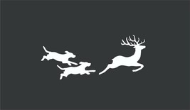 Dogs Running Deer Design 1 Hunting Vinyl Decal Sticker Window - FREE SHI... - $6.92