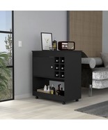 FM FURNITURE Texas Bar Cart with Cabinet, Open Shelf, 4 Caster Wheels, a... - $145.46 CAD+