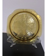 1970’s Indiana Glass Co. Madrid Recollection Amber Glass Dinner Plate 10... - $17.36 CAD