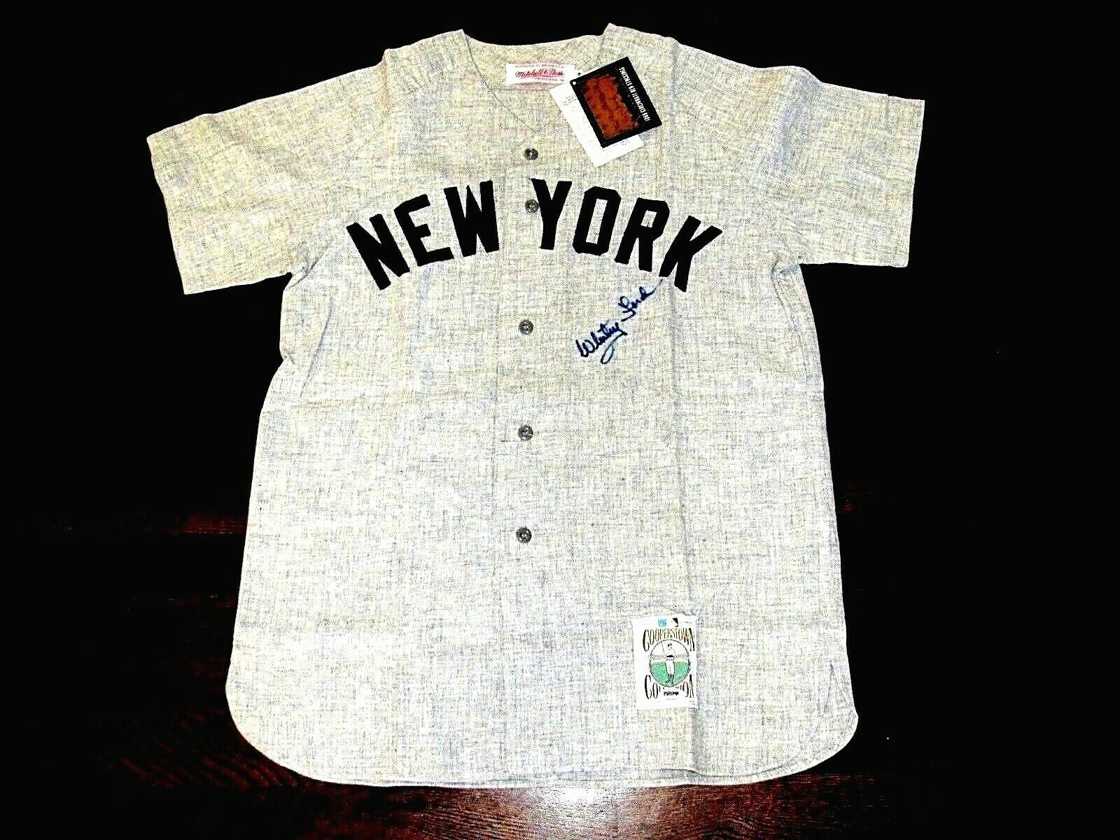 Primary image for WHITEY FORD 1961 WSC YANKEES HOF SIGNED AUTO MITCHELL & NESS FLANNEL JERSEY PSA