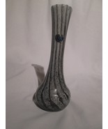 g66m Murano Glass Bud Vase Black Gray White Swirl Creazioni Susy Italy 7.5&quot; - £8.81 GBP