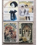 WALL HANGINGS - VINTAGE FRENCH ADVERTISING (SET OF 4) - £12.74 GBP