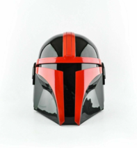 Mandalorian Helmet Boba Fat Steel Larp Costume Black Red Series War Prop-
sho... - £70.19 GBP