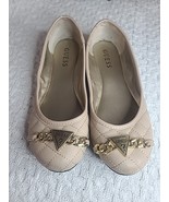 GUESS FLAT SHOES WOMEN BEIGE GUESS F GENNA LOGO SIZE 7.5 Ballerina Style... - $34.19 CAD