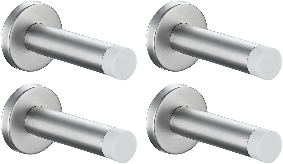 Jqk Door Stopper, 304 Stainless Steel Thicken 1Mm Sound Dampening Door S... - $23.73