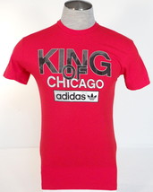 Men&#39;s Adidas King of Chicago Short Sleeve Tee T-Shirt Red 889770212703 - £31.46 GBP