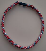 Baseball Titanium Sports Sport Rope Necklace 21” Gray Scarlet Jewelry Bu... - $14.24