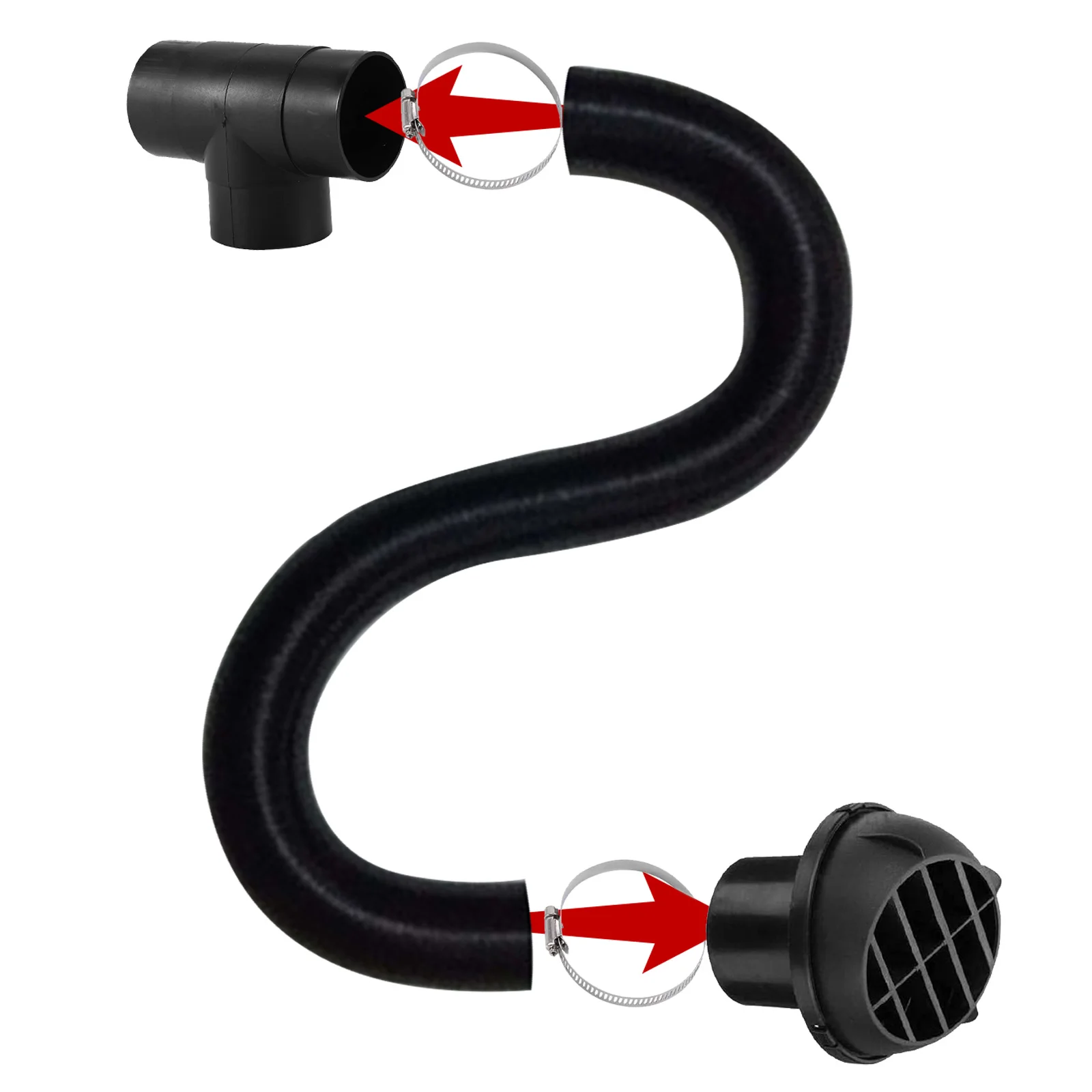 60mm Car Auto Heater Pipe Duct Warm Air Outlet Vent Hose Clips For Webasto Ebe - £27.28 GBP