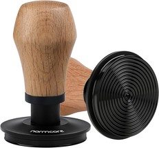 Normcore 58.5mm Coffee Tamper V4, Ripple Base, Spring Loaded, Oak Handle - $47.51