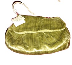 Purse Handbag Light Olive Green Velvet Velour Sr Ctr Crafts &amp; Collectibl... - €32,72 EUR