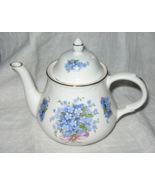Arthur Wood &amp; Son-Teapot w/ Lid-Staffordshire-Bone China-#6438-Forget-me... - $35.00