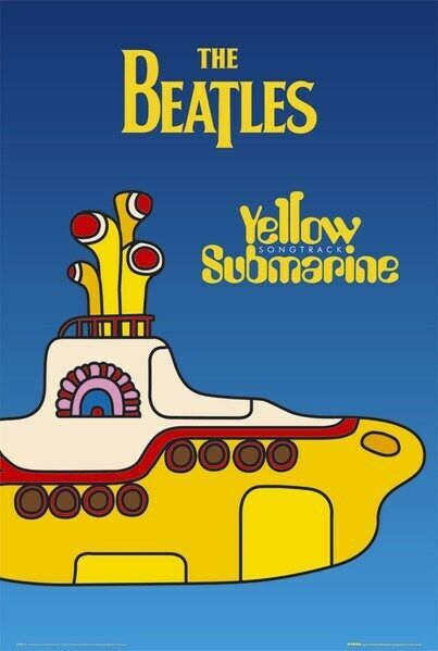 Beatles Poster Yellow Submarine The 24 inches by 36 inches - $6.29