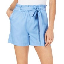 Maison Jules Women M Twinkle Blue Pockets Paper Bag Waist Self Tie Short... - £8.35 GBP