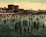 Beach Scene Bathers in Circle Atlantic City New Jersey NJ DB Postcard L8 - £3.57 GBP