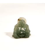Green Stone Buddha Miniature Jade Figurine Carved Sculpture w. Halo 1&quot; x... - £22.67 GBP