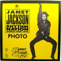 Janet Jackson Rhythm Nation Backstage Pass Original 1990 Dance Pop Soul Yellow - £16.07 GBP