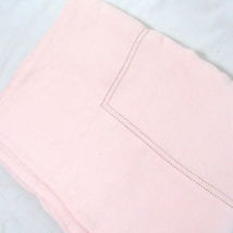 Williams-Sonoma Hemstitched Linen Solid Pale Pink 68 x 106 Oblong Tablec... - $89.00