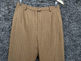 Vintage Bernard Zins Paris Pants Women 6 Brown Striped Casual Dress - £29.12 GBP