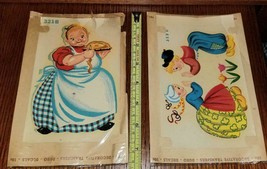 Vintage Duro Decals 1950&#39;s Dutch Kids 313C and Pie Baker 321B  Original ... - £17.26 GBP