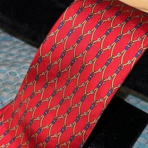 Vintage red patterned men’s necktie - £9.40 GBP