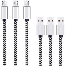 Micro Usb Cable 10Ft 3Pack High Speed 2.0 Usb A Male To Micro Usb Sync Charging  - £15.68 GBP