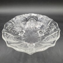 Fostoria Crystal Navarre Etched 3 Toed Bonbon (Baroque Shape) Glass Bowl... - $19.79