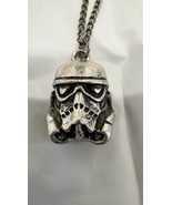 STAR WARS LFL Stamped STORM TROOPER HELMET NECKLACE WITH CHAIN - $29.41