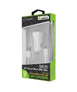 Cellet Micro USB Dual Car Charger WHITE - $17.85 CAD