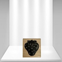 Vintage Wooden Handle Rubber Stamp &quot; Strawberry&quot; - $109.38 MXN
