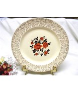 3727 Antique Steubenville Pottery Trend Red Roses Wall Plate - £7.07 GBP