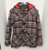 Merrell Aubrey Plaid Jaclet Coat Hooded Waterproof Toggle Button Womens ... - £50.35 GBP