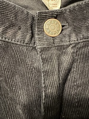 J.Crew Matchstick Pants 27R Black Corduroy Stretch Straight Leg Raw Hem Women’s Item image 3