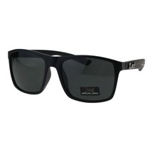 Hombre Locs Gafas de Sol Mate Negro Madera Estampado Cuadrado Rectangular Marco - £8.12 GBP+