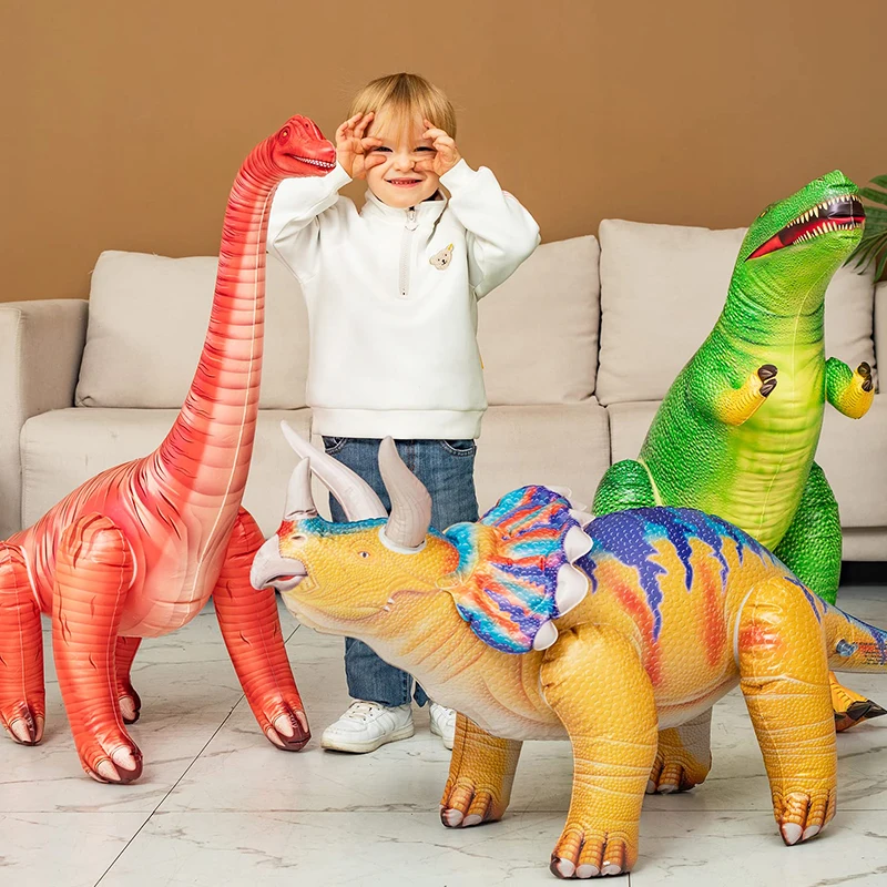 Giant Inflatable Dinosaur Kids Toy Large Size Realistic Blow Up Dino Figure Set - £24.65 GBP+