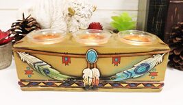 Southwest Indian Navajo Vectors And Feathers Tea Light Votive Candles Ho... - €23,33 EUR
