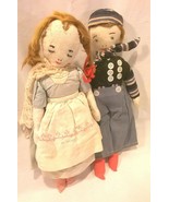 Vintage Handmade Doll Boy &amp; Girl &quot;Cousins&quot; (1947) - $2,258.19 MXN