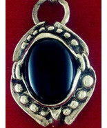 Heavy Rocker Biker Sterling Silver CAMEO Pendant with Big Stone by STAR ... - $105.00