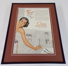 1953 Chase Brass &amp; Copper Framed ORIGINAL 11x14 Vintage Advertisement  - £38.65 GBP