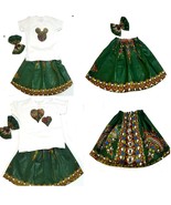 African Print Ankara Dashiki girl&#39;s  Skirt  t-shirt &amp; Clip Bow- Choose - $29.94 CAD+