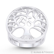 Tree-of-Life Knowledge Etz Chaim .925 Sterling Silver Religious Large Charm Ring - £23.48 GBP