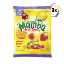 3x Bags Storck Mamba Assorted Flavor Mix Fruit Chews 3.52oz ( Fast Shipp... - £10.86 GBP