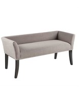 Modern Mid-Century Grey Upholstered Accent Bench - $8,024.31 MXN