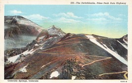 Antique Postcard 1940&#39;s The Switchbacks, Pikes Peak Auto Highway Colorado - £2.90 GBP